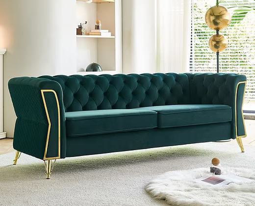 3 Seater Modern velvet Sofa
