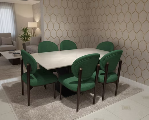 Modern Marble Top Dining Table Set