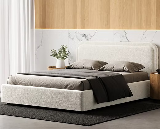 Modern Yellow Upholstered Luxury Bed