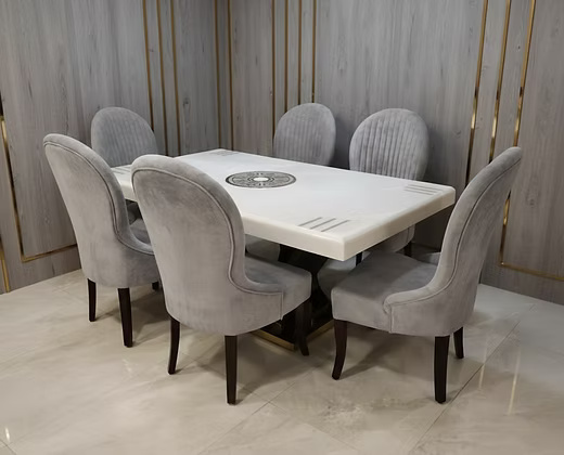 Modern Marble Top Dining Table Set