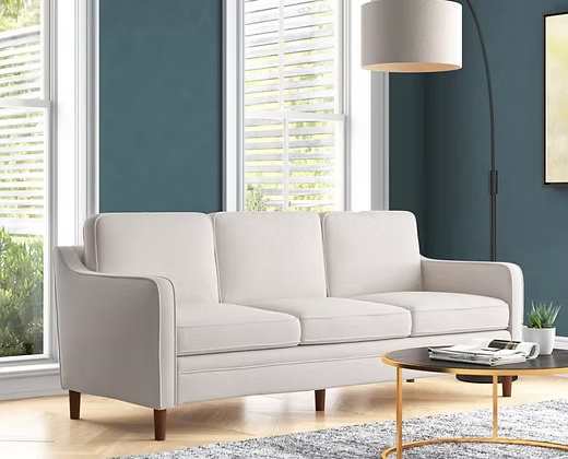  3 Seater Sofa with High Back & Hand Rest Multi shade Fabric (Material  Mango wood )