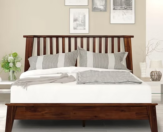 Solid Wood King Size Bed 