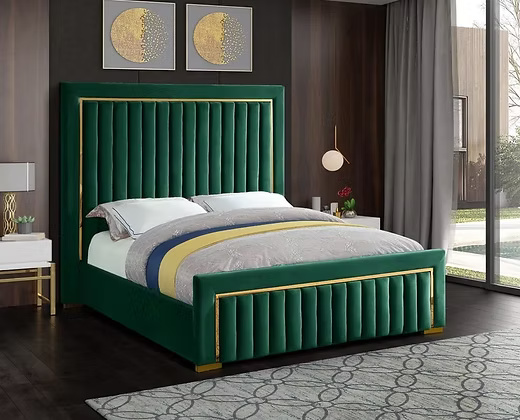 Luxury Green Velvet Luxury Bed