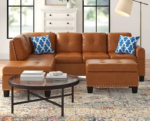 Modern Black Sectional Sofa