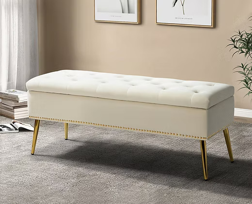Modern Upholstered Storage Bench
