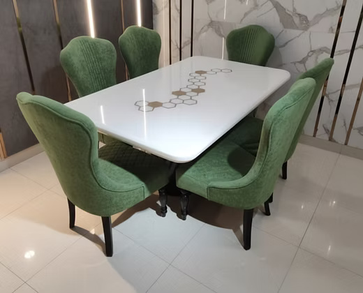 Modern Marble Top Dining Table Set