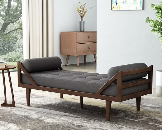 Modern Mid-Century Upholstered Daybed