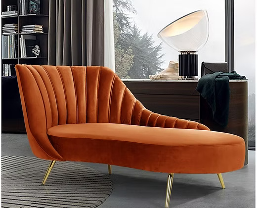 Modern Velvet Chaise Lounge