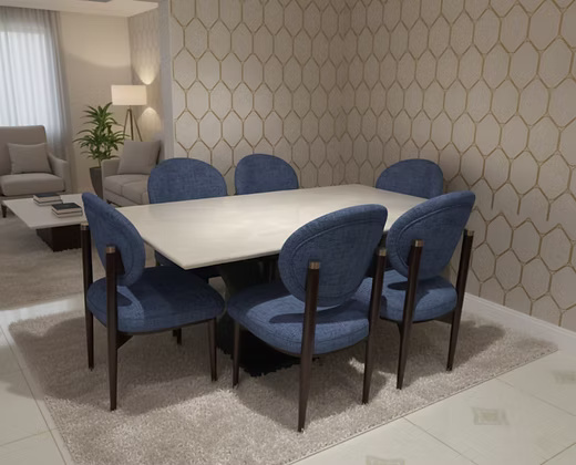 Modern Marble Top Dining Table Set