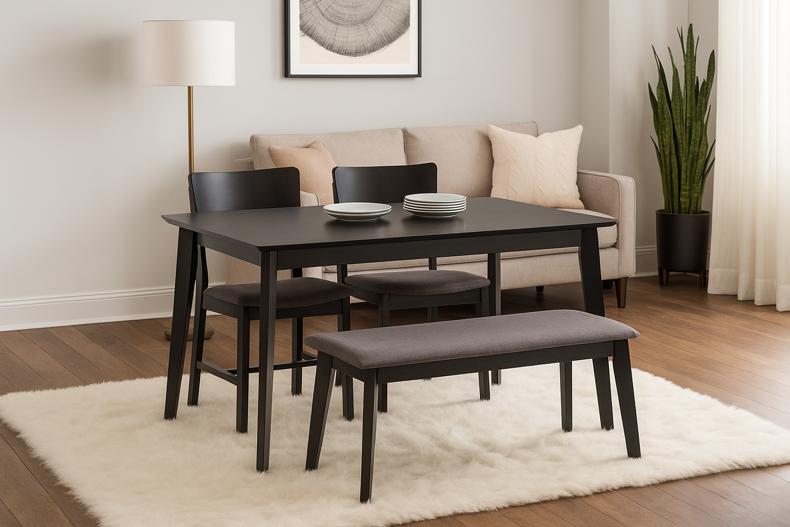4 Seat Wooden Dining Table Set