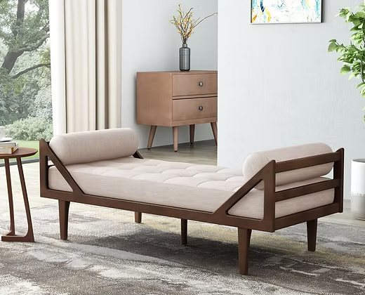 Modern Mid-Century Upholstered Daybed