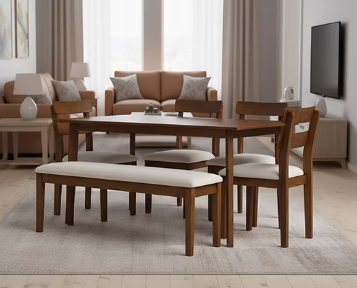 Modern 6 Seater Dining Table Set