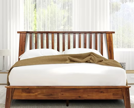 Solid Wood King Size Bed 