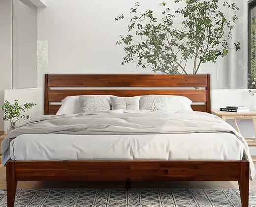 Elegant Solid Wooden Bed