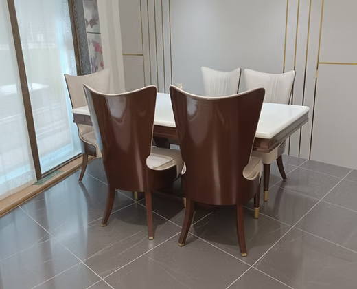 Modern Marble Top Dining Table Set