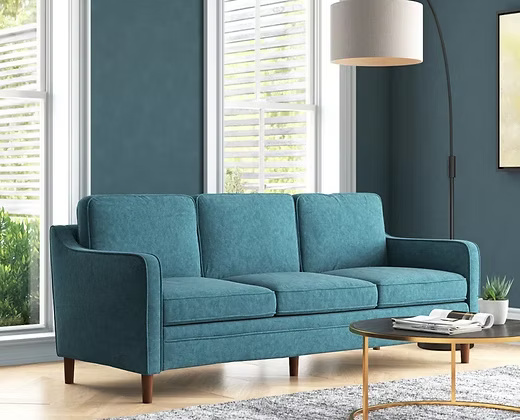  3 Seater Sofa with High Back & Hand Rest Multi shade Fabric (Material  Mango wood )