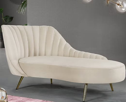 Modern Velvet Chaise Lounge