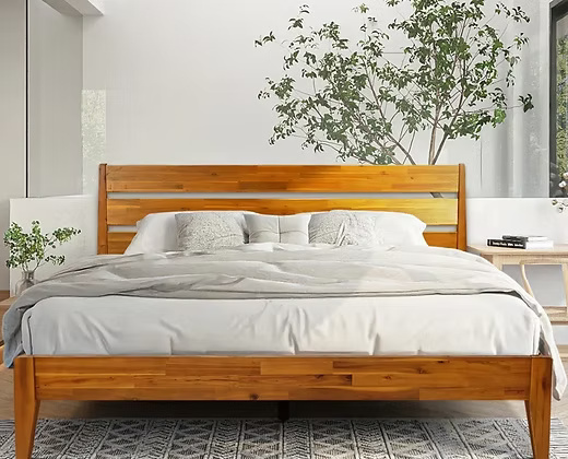 Elegant Solid Wooden  Bed 