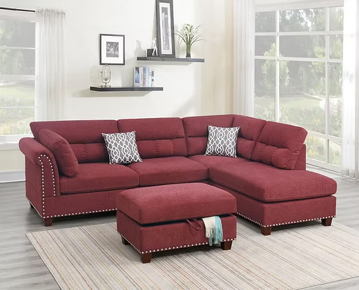 Modern Sectional Sofa with Ottoman