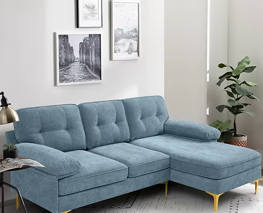 Modern Sectional Sofa bold upholstery to the clean lines