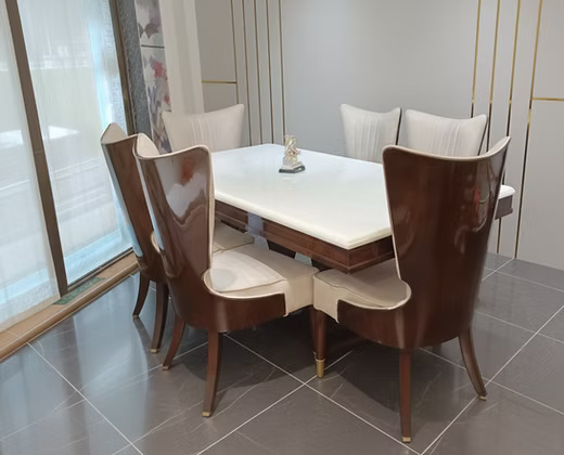 Modern Marble Top Dining Table Set