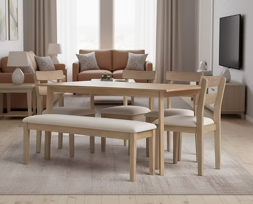 Modern 6 Seater Dining Table Set