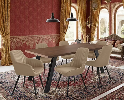 Modern 6 Seater Dining Table Set