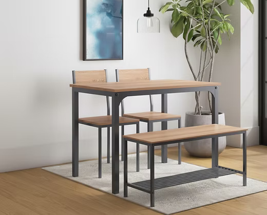 Modern 4 Seater Dining Table Set
