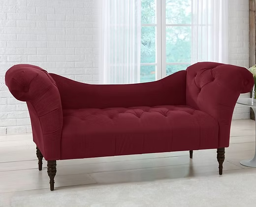 Elegant navy blue chaise lounge