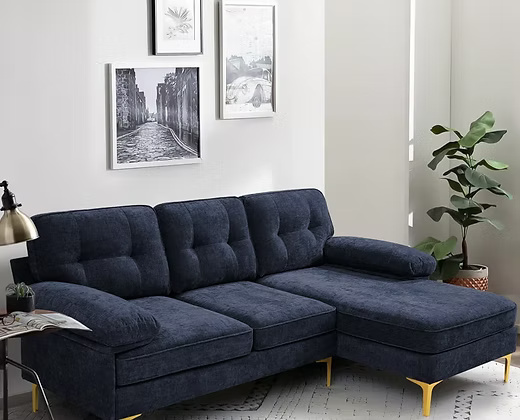 Modern Sectional Sofa bold upholstery to the clean lines