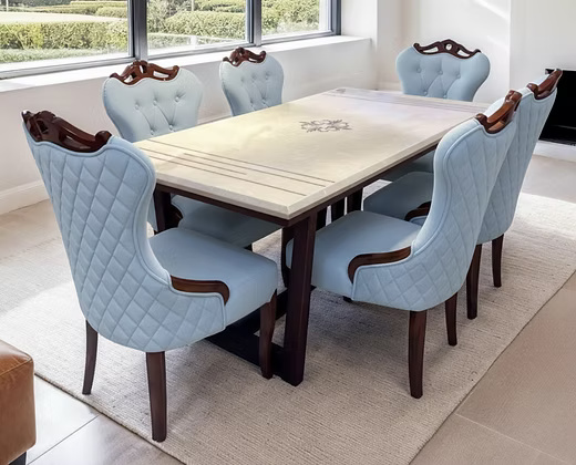 Elegant Marble Top Dining Set