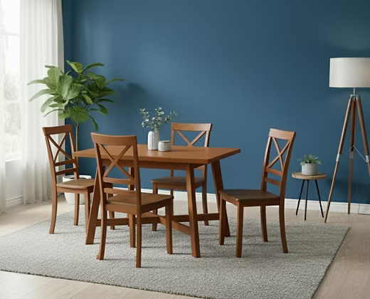 Wooden 4 seater Dining Table Set