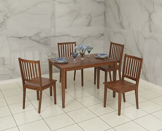 Wooden 4 Seater Dining Table Set