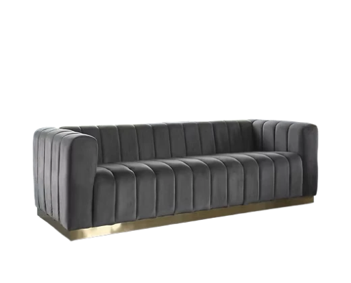 3 Seater Low back With Hand Rest Wooden Sofa Multi Shades Fabric