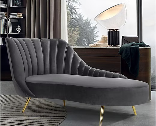Modern Velvet Chaise Lounge