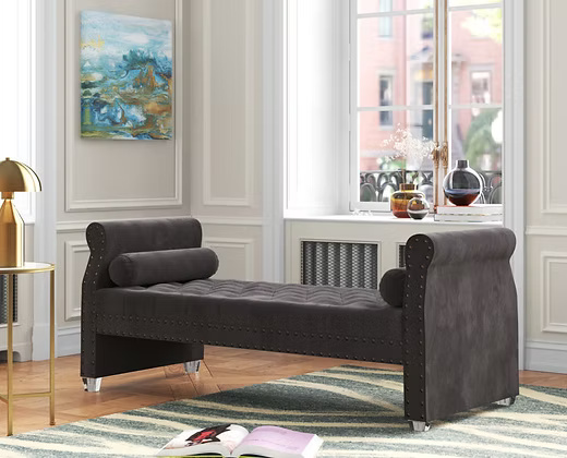 Elegant Velvet Upholstered Lounger