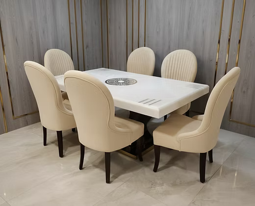 Modern Marble Top Dining Table Set