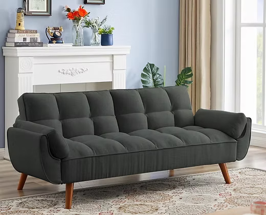 3 Seater Velvet tufted sofa with a modern yet cozy look