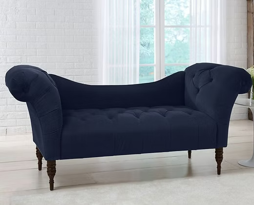 Elegant navy blue chaise lounge