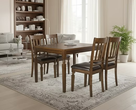 4 Seater Wooden Dining Table Set