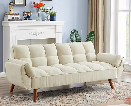 3 Seater Velvet tufted sofa with a modern yet cozy look