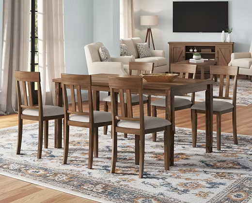 Wooden 6 Seater Dining Table Set