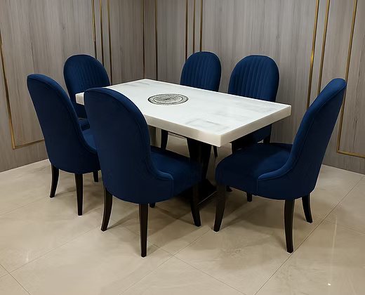 Modern Marble Top Dining Table Set