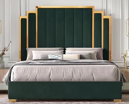 Black and Gold Art Deco Luxury Bed