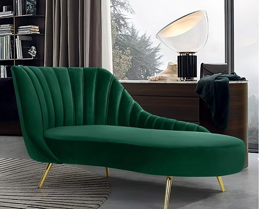 Modern Velvet Chaise Lounge