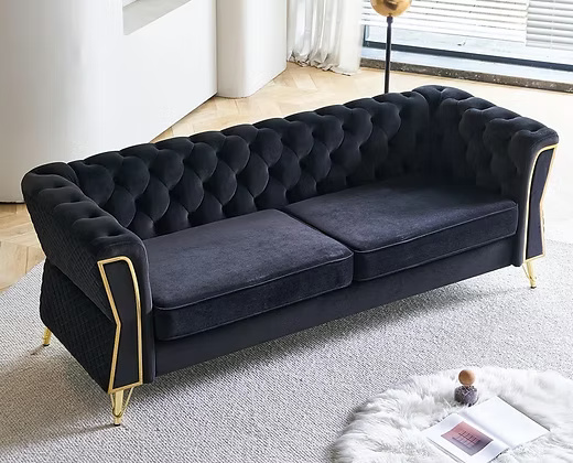 3 Seater Modern velvet Sofa