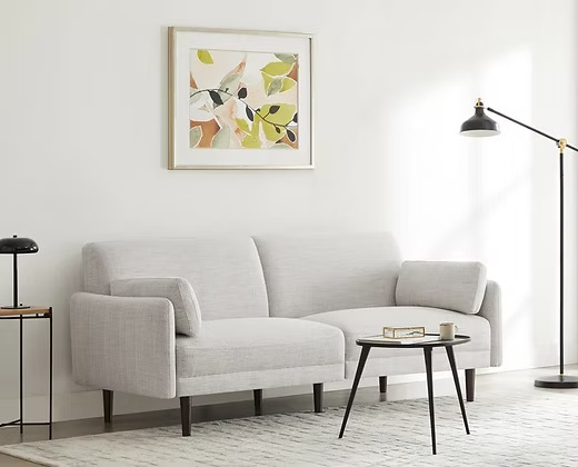 3 Seater With Hand Rest Mauve Sofa