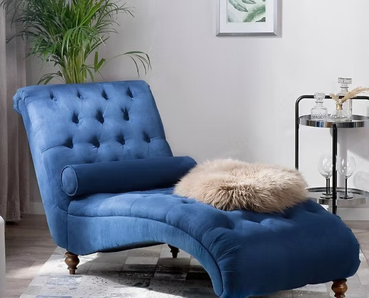 Elegant Beige Chaise Lounge