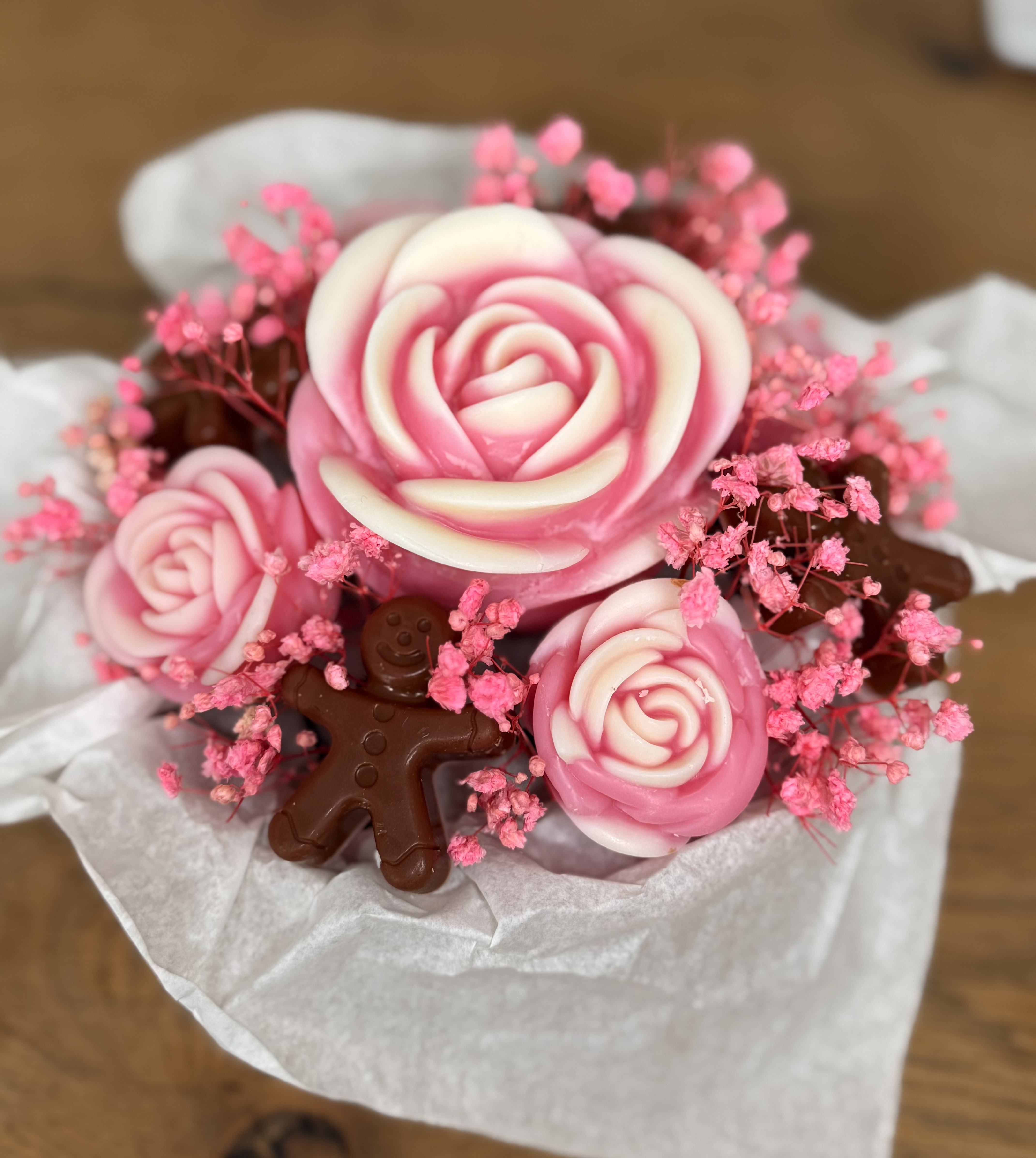 Bouquet fondants parfumés - Rose et brun  - 200g 