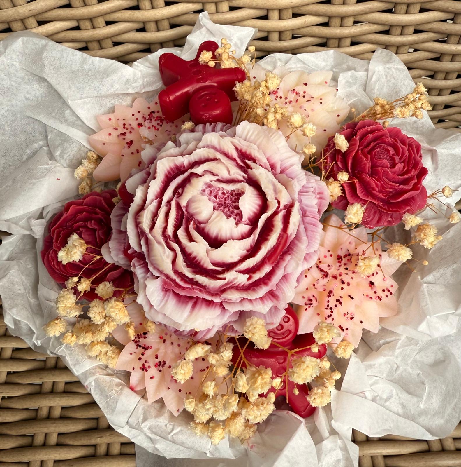 Bouquet fondants parfumés - Rouge et blanc  - 200g 